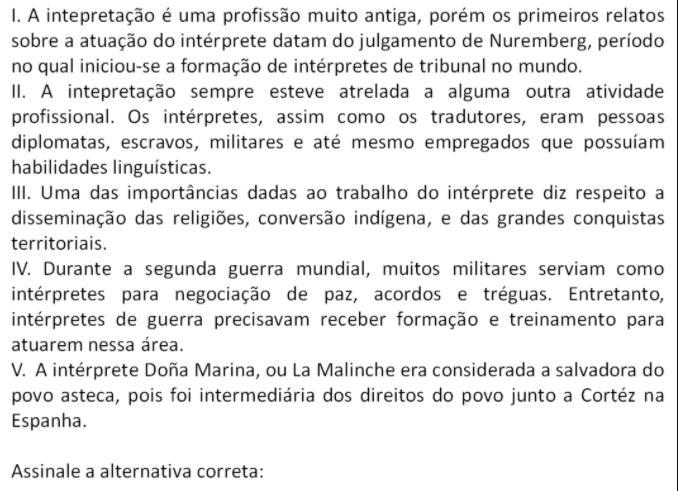 Veja o texto em anexo e responda: De acordo com a his