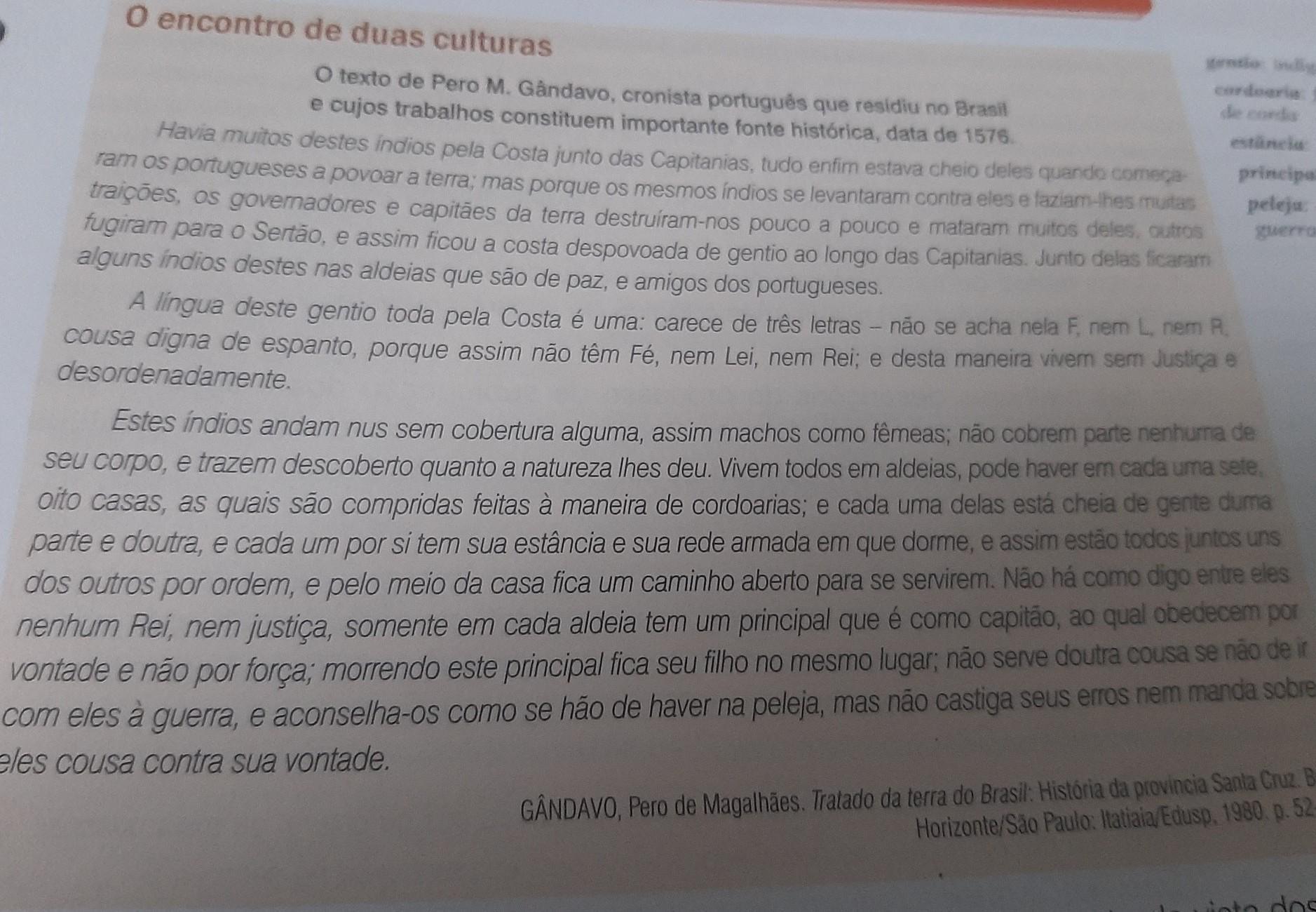 O primeiro parágrafo do documento relata uma situação do