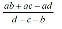 Dado que a = 3,14; b = 2,1; c = 1,7 e d =0,33, calcular o va