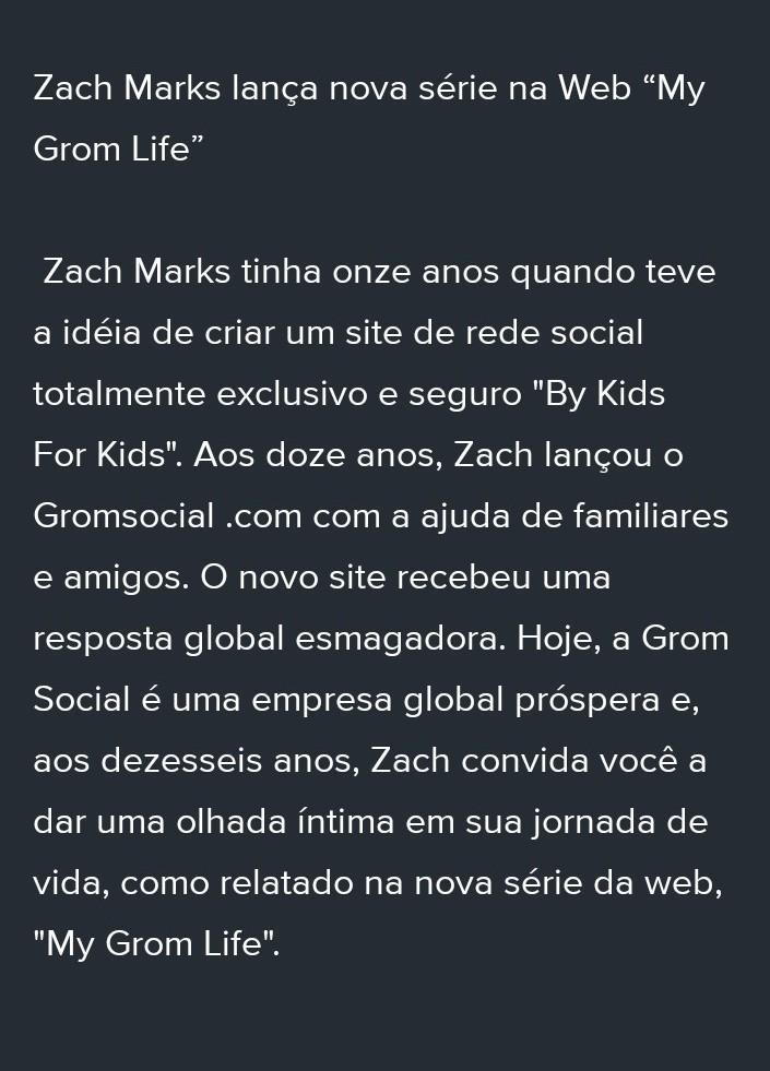 qual o assunto principal do texto? que tipo de texto, electric se enquadra? ​