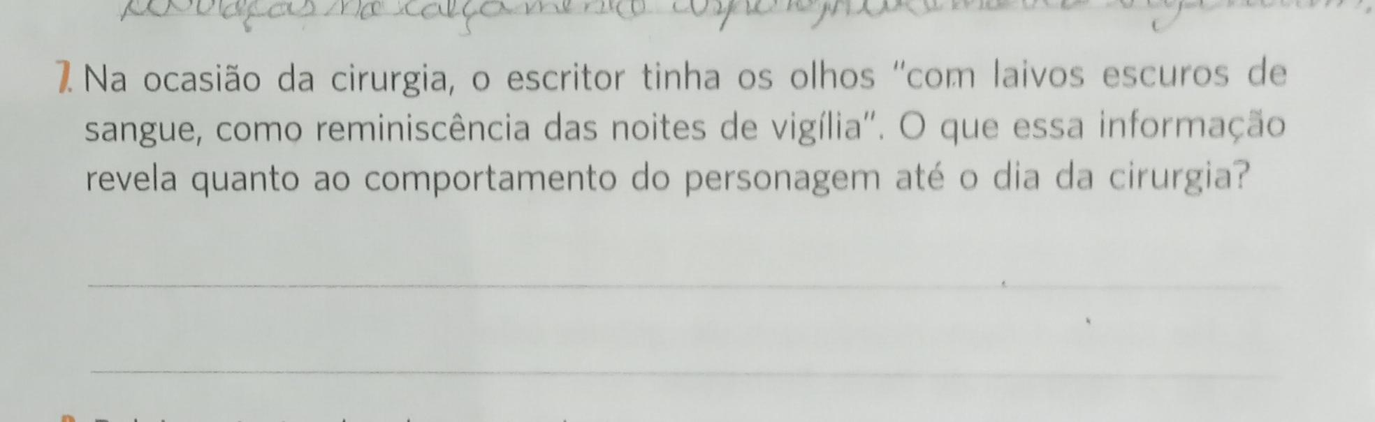 20 pontos!!!!!~~TEXTO os olhos que comiam carne~~