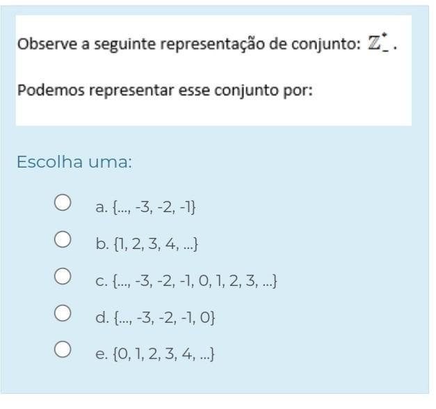 observe a siguiente presentação de conjunto z*_. podemos r