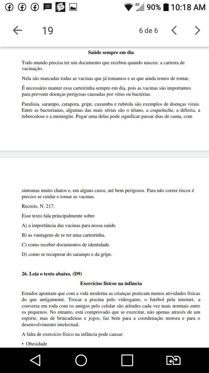 Gente é o primero texto eu ñ sei pffvr alguém sabe essa