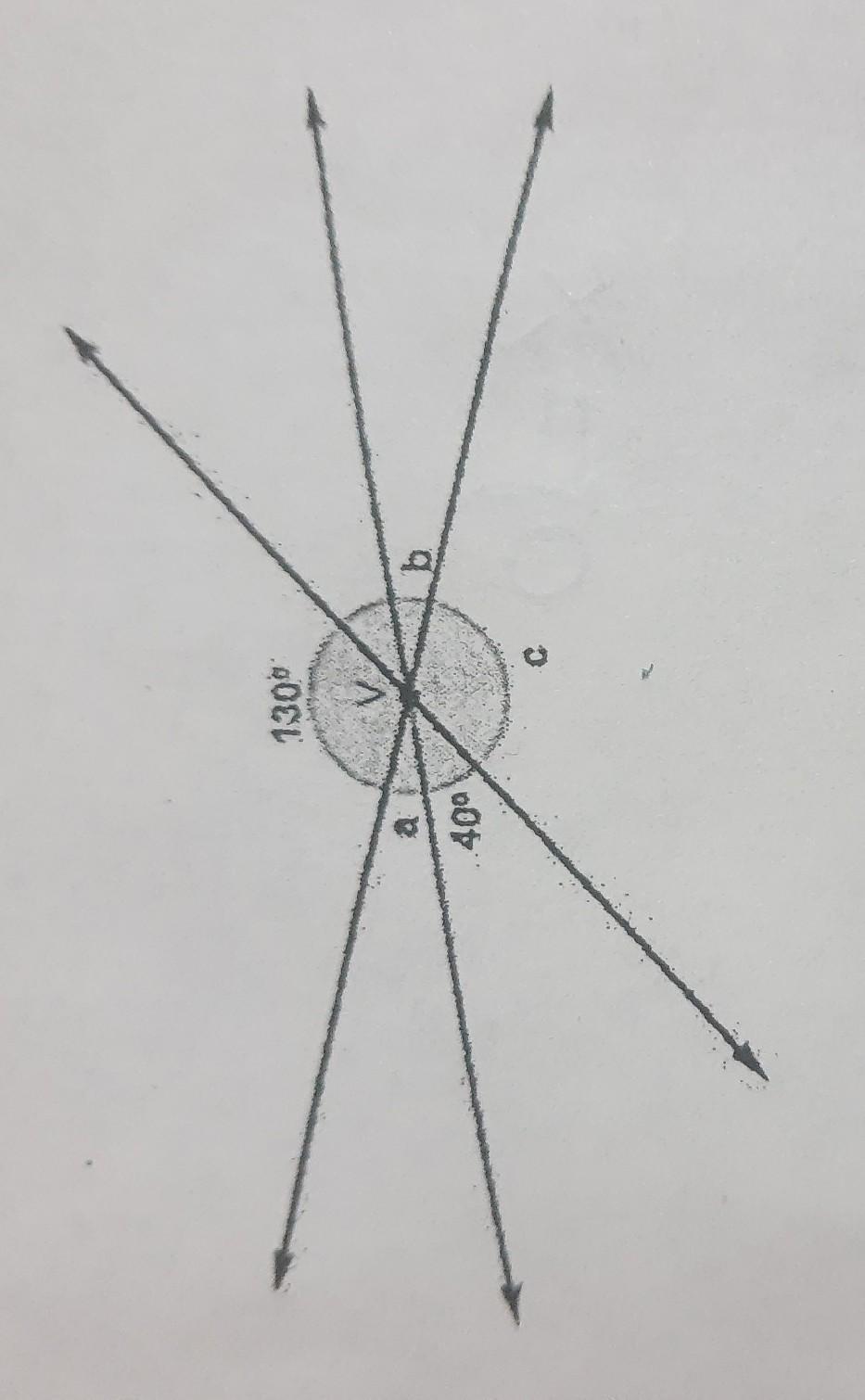 5). Analise a imagem a seguir e determine o valor de a + b + c​