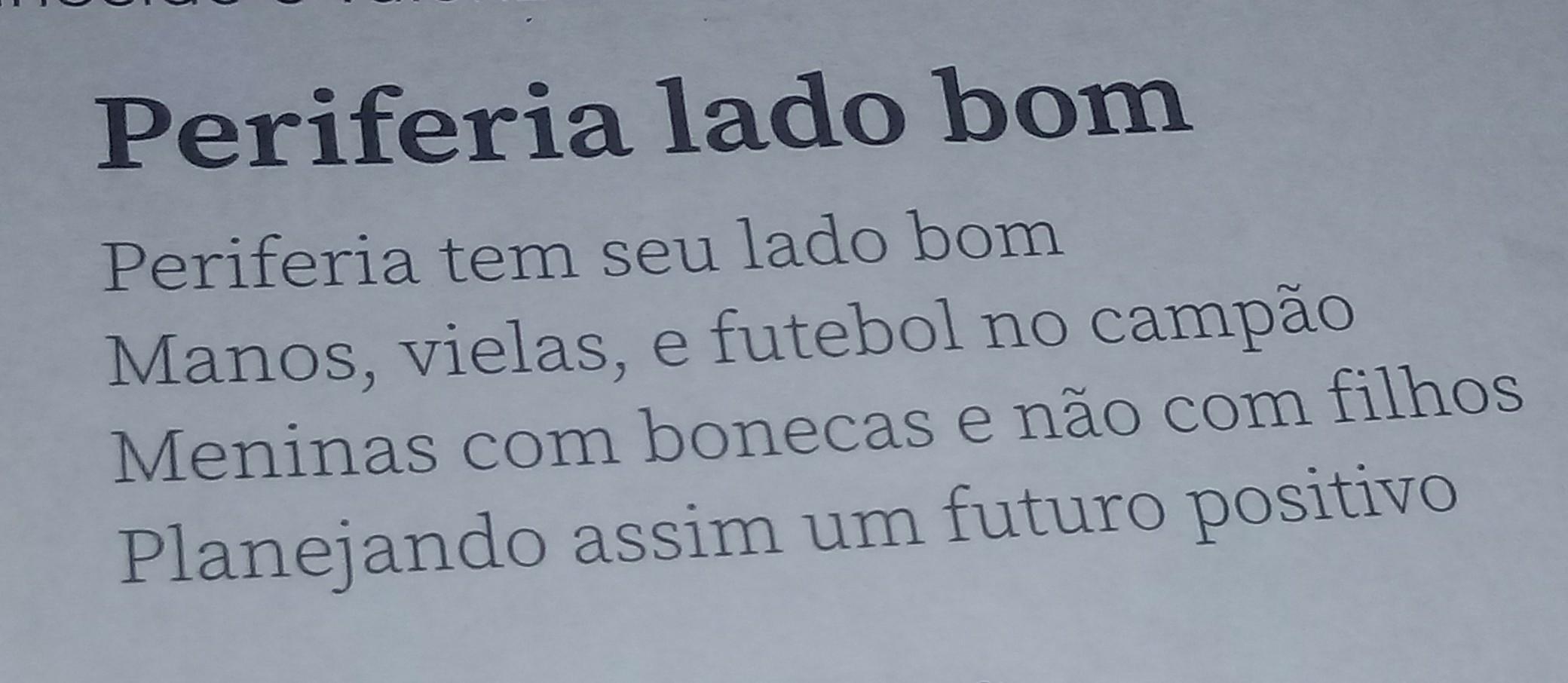 no primeiro verso o eu lirico faz uma afirmação. com ele a