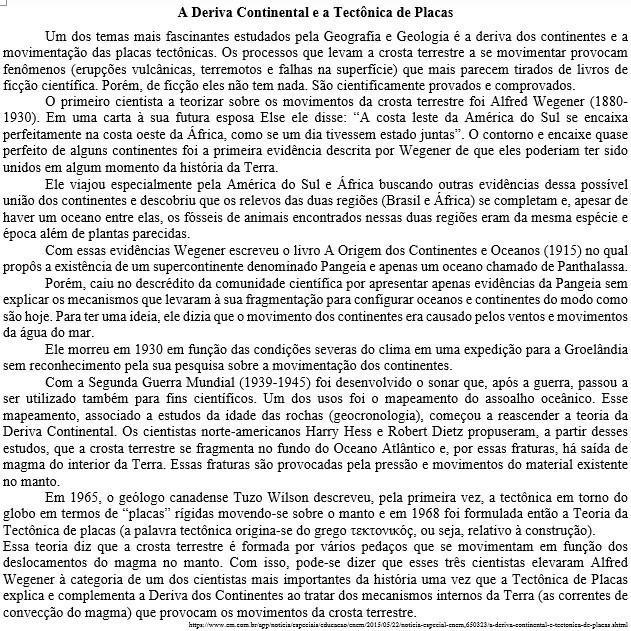 Leia o texto abaixo e, sem seguida, responda aos seguintes q