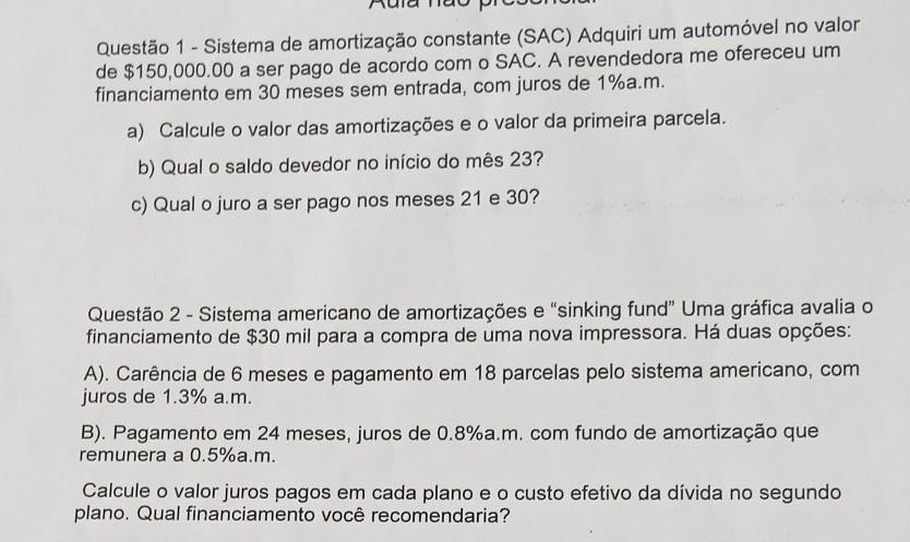 Cálculos das perguntas 1 e 2