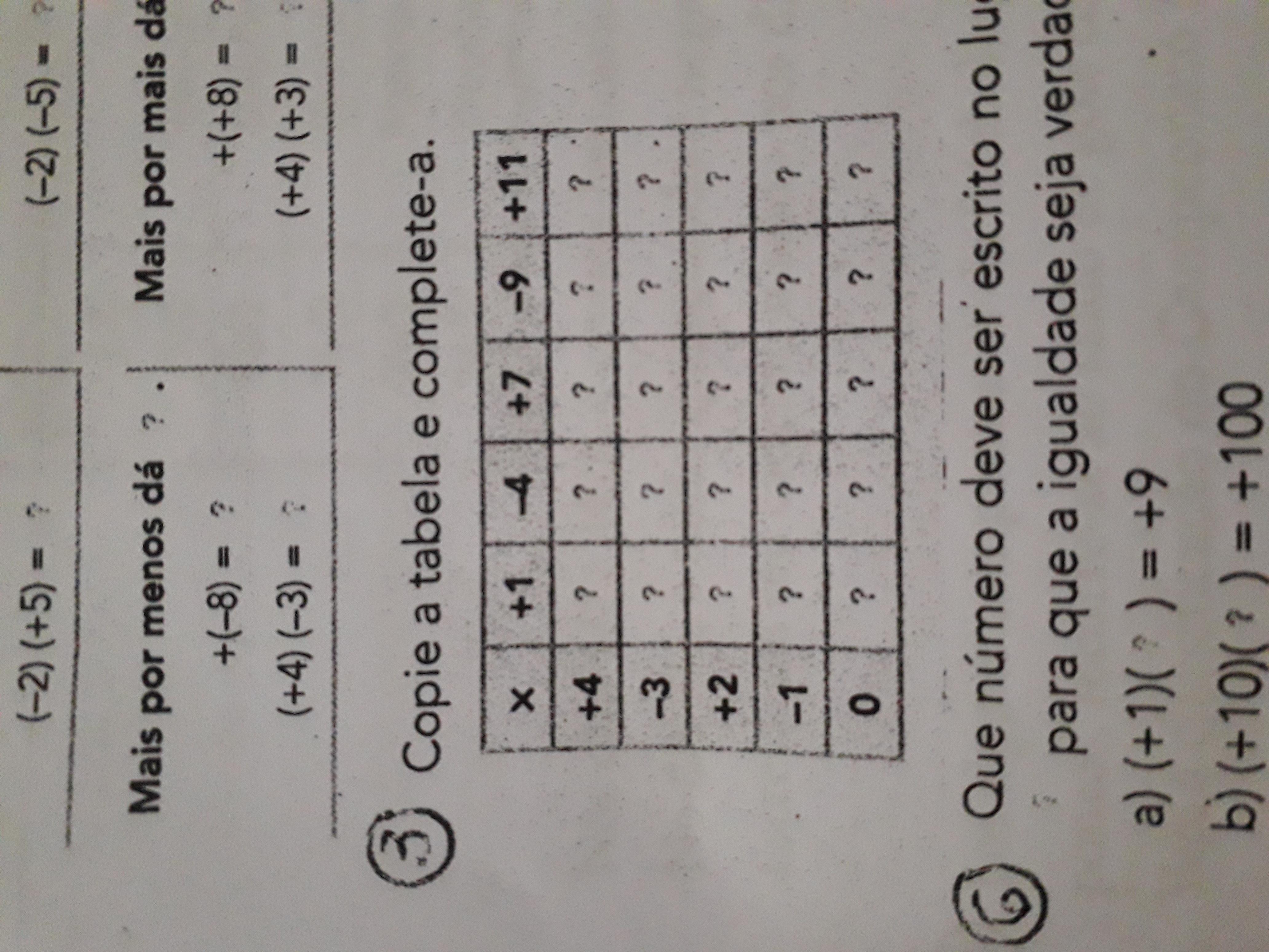 3.Copie a tabela e complete-a.Se alguém puder me aju