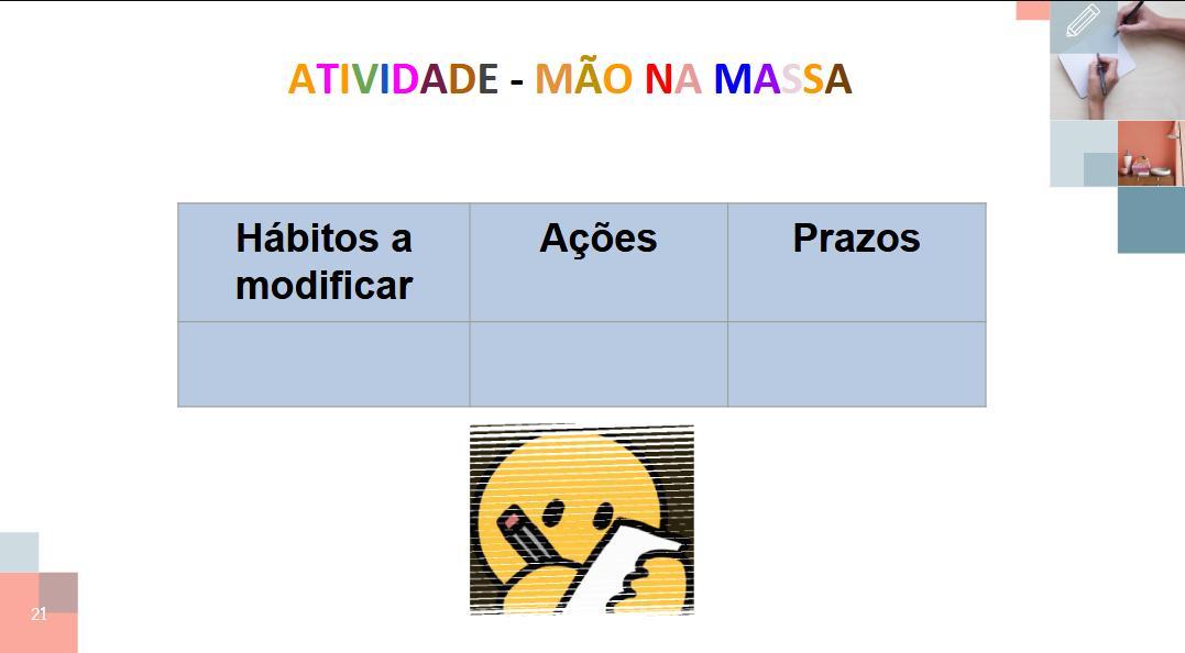 educação financeira: atividade mão na massa:mapeie