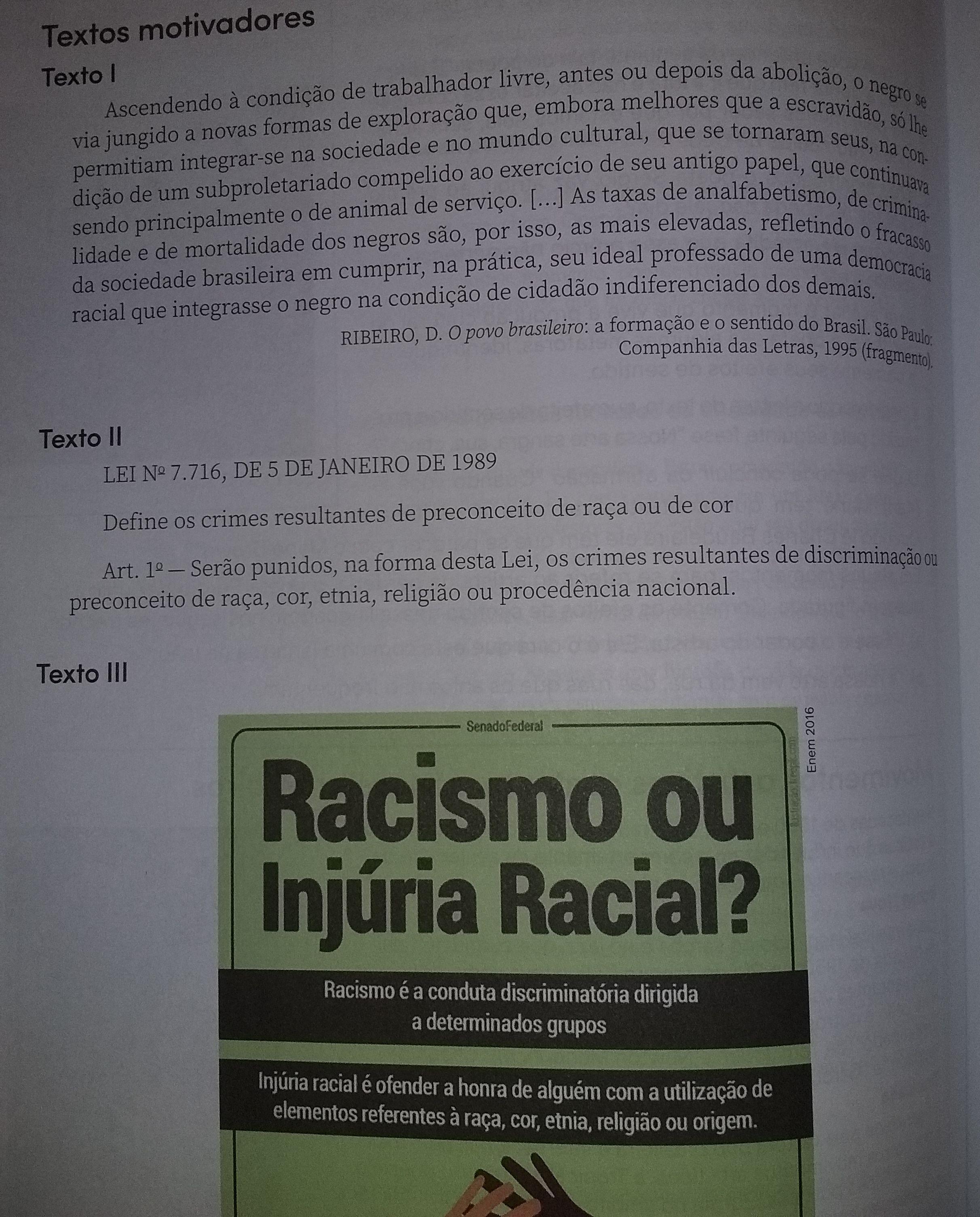 1) Identifique a que gênero pertence cada um dos textos mot